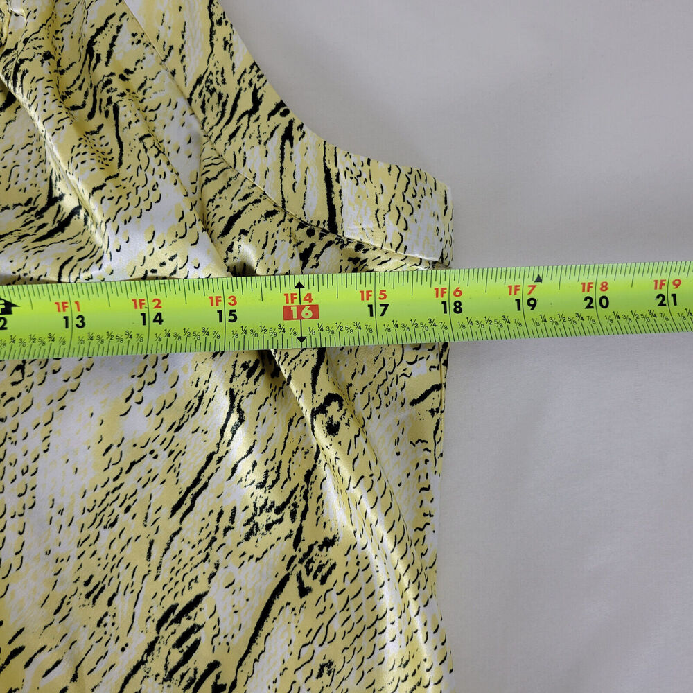 R.H.L Shirt Womens Size Medium Top Yellow White Sleeveless Scoop‎ Neck Blouse - Picture 5 of 9